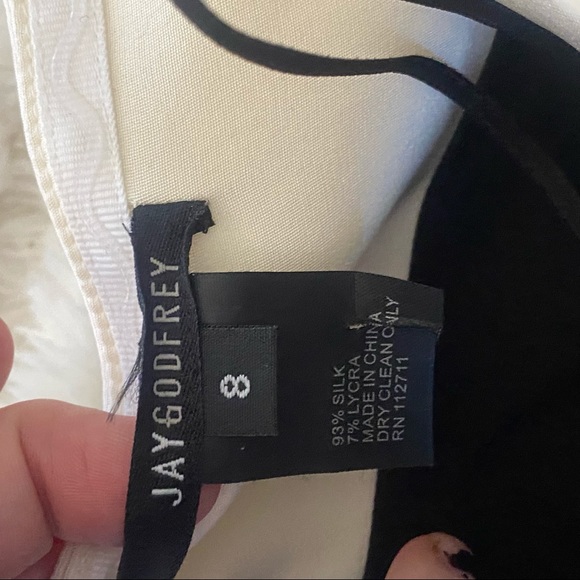 Jay Godfrey Silk Dress/ Silk/ Strapless/ Colorblock/ size 8/ Mini - Picture 3 of 6